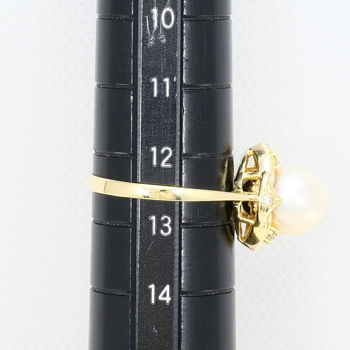 K14YG リング・指輪 12.5号 パール（真珠） ダイヤモンド 総重量約3.3g