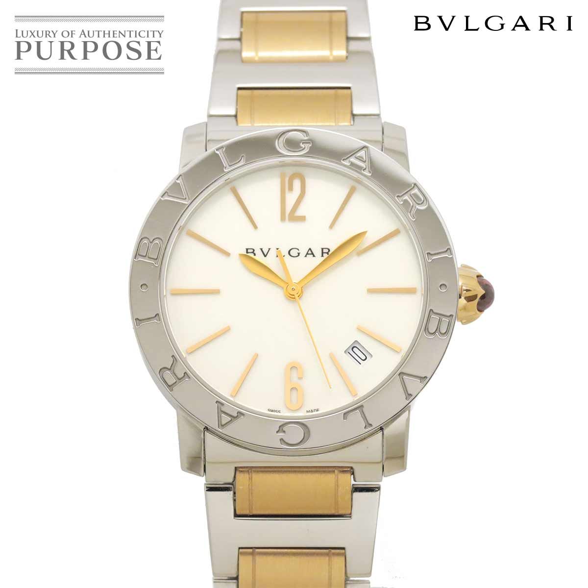ブルガリ BVLGARI ブルガリブルガリ コンビ BBL37S メンズ 腕時計 PG ピンクゴールド デイト ホワイト 自動巻き BVLGARIBVLGARI 90334947