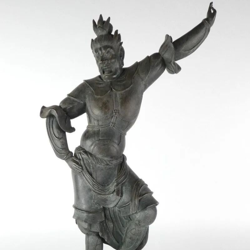 正本節郎摸謹作 国宝新薬師寺 天平時代「迷企羅大将之像」共箱 約39cm 保証品 a3(M-2)