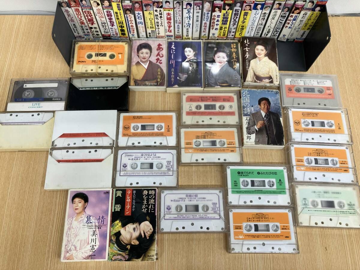 田08 昭和レトロ カセットテープ 音楽 まとめ売り124本セット 藤あや子