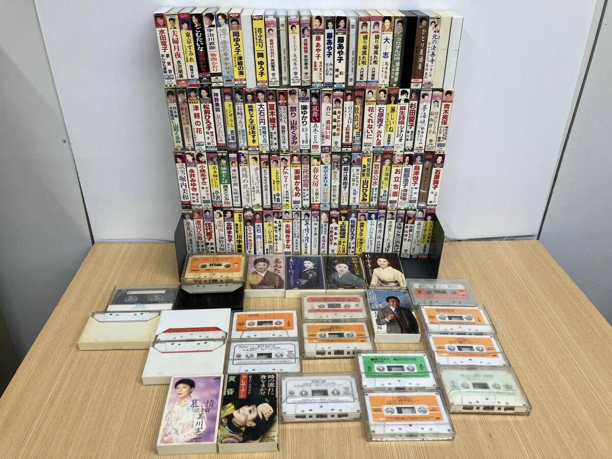 田08 昭和レトロ カセットテープ 音楽 まとめ売り124本セット 藤あや子