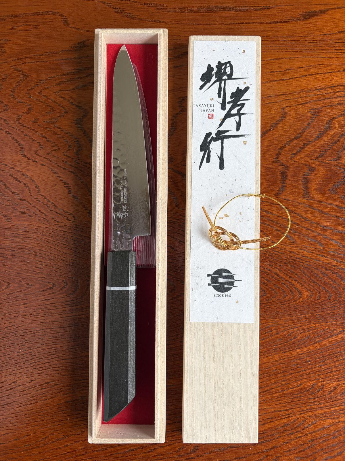 大特価】堺孝行 閃黒 ダマスカス ペティナイフ 150mm 包丁 日本製 V金