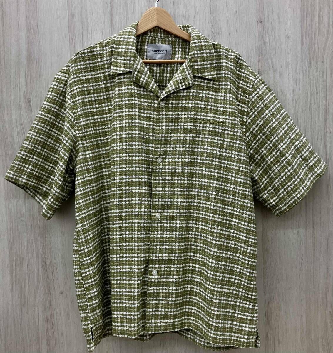 Carhartt WPI/カーハート ダブリューアイピー/半袖シャツ/S／S Kander Shirt/モスグリーン/Lサイズ