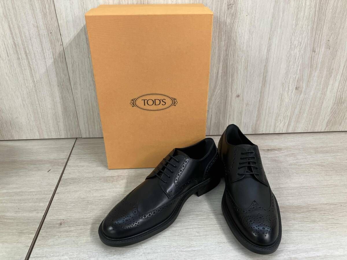 TOD'S トッズ ウィングチップ 25cm ブラック 箱有り - メルカリ
