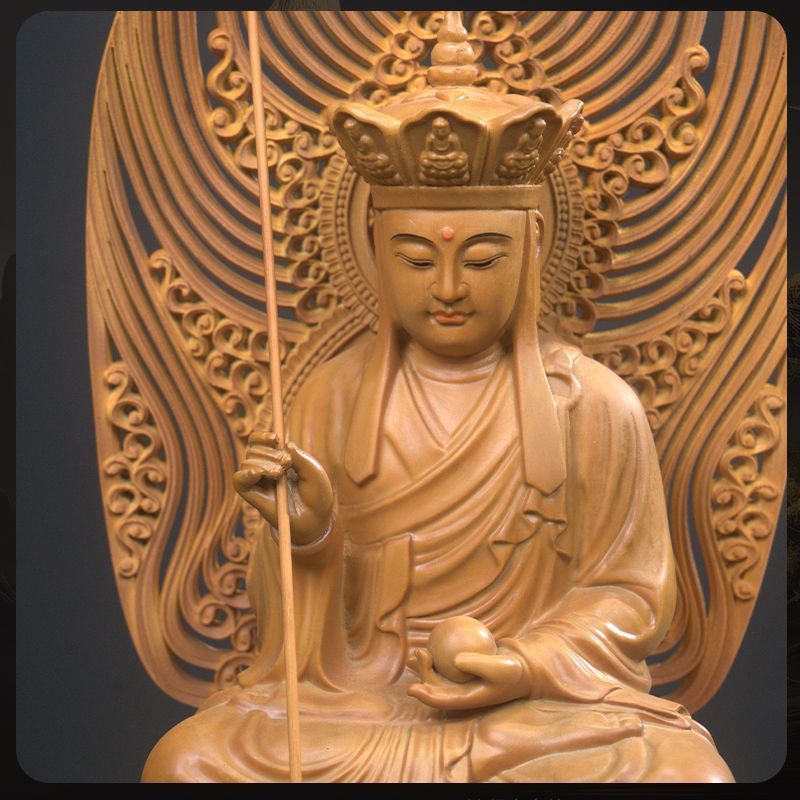 修縁堂】仏教工芸品 時代彫刻 古美術 木彫仏教 精密彫刻 地蔵菩薩