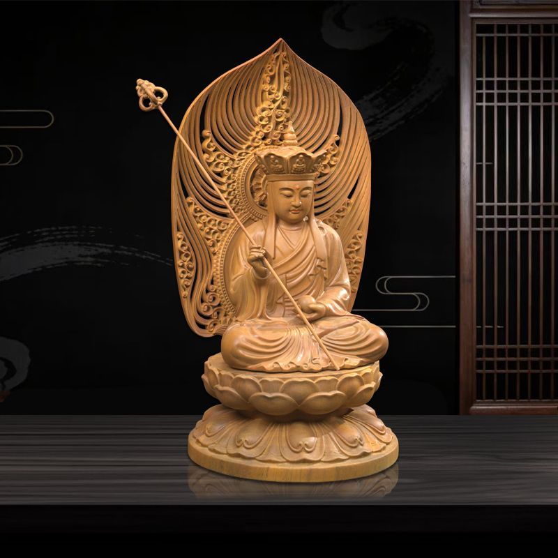 修縁堂】仏教工芸品 時代彫刻 古美術 木彫仏教 精密彫刻 地蔵菩薩