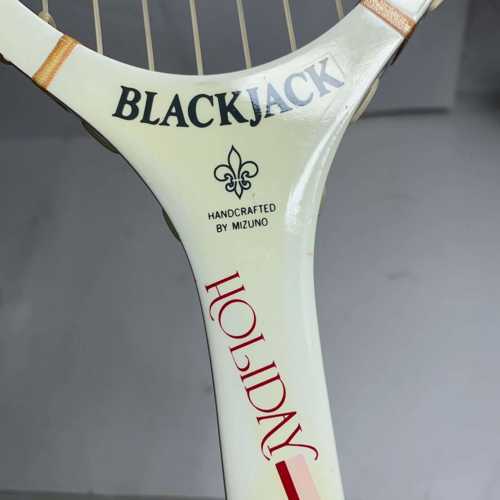 ☆A062726☆ ミズノ BLACKJACK 木製テニスラケット ヴィンテージ