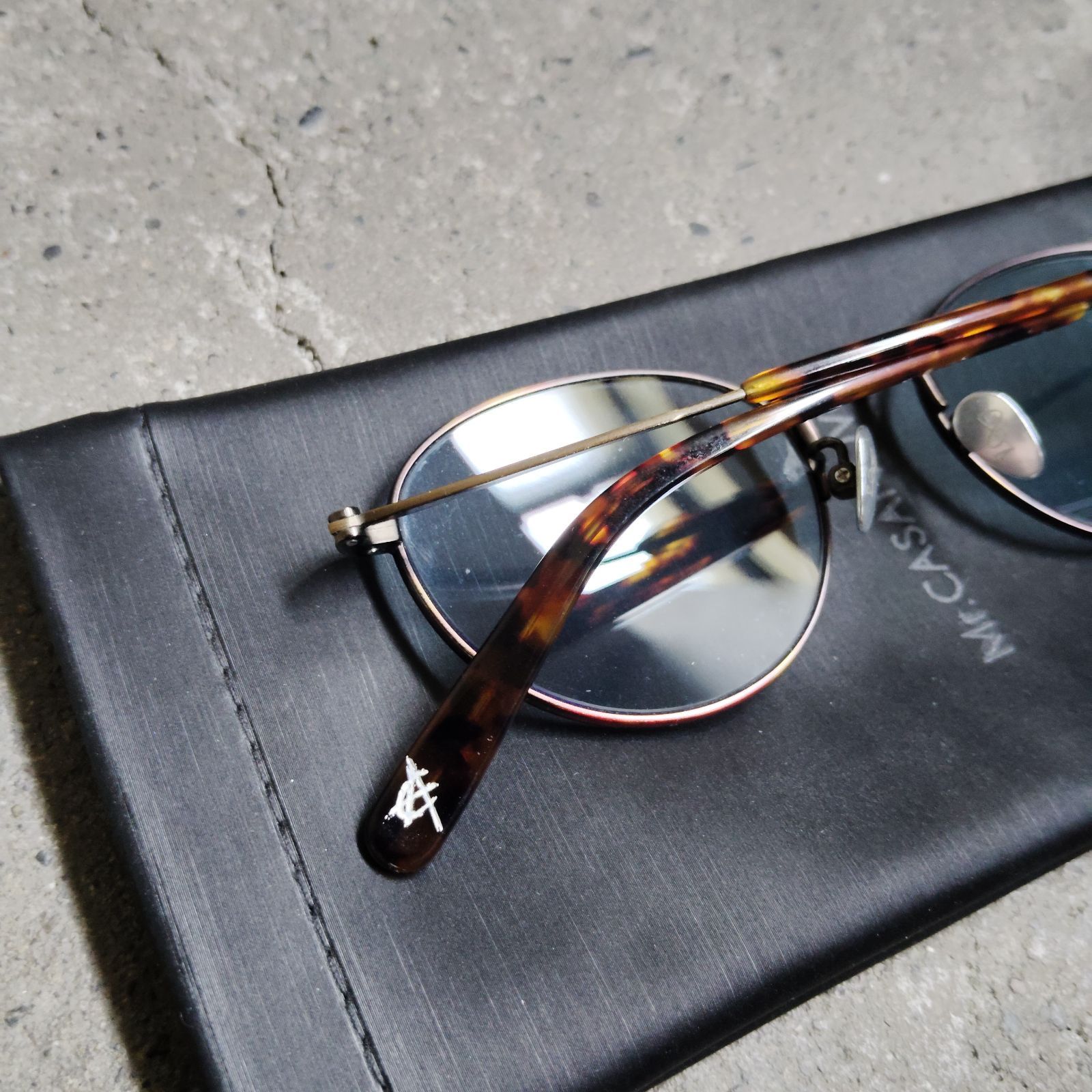Mr.CASANOVA SONIC Brown Demi × Antique Gold Light Blue Lens