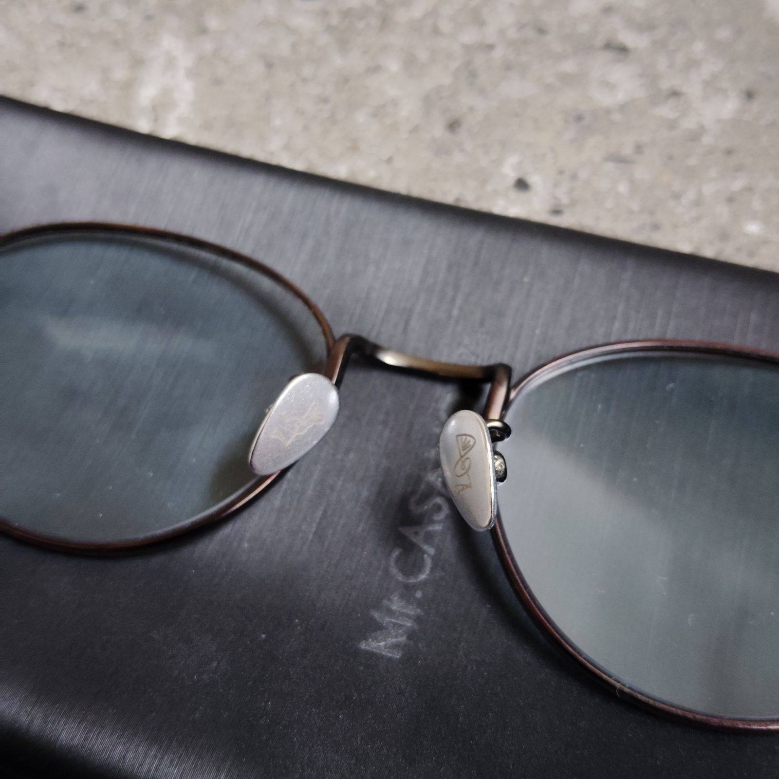 Mr.CASANOVA SONIC Brown Demi × Antique Gold Light Blue Lens