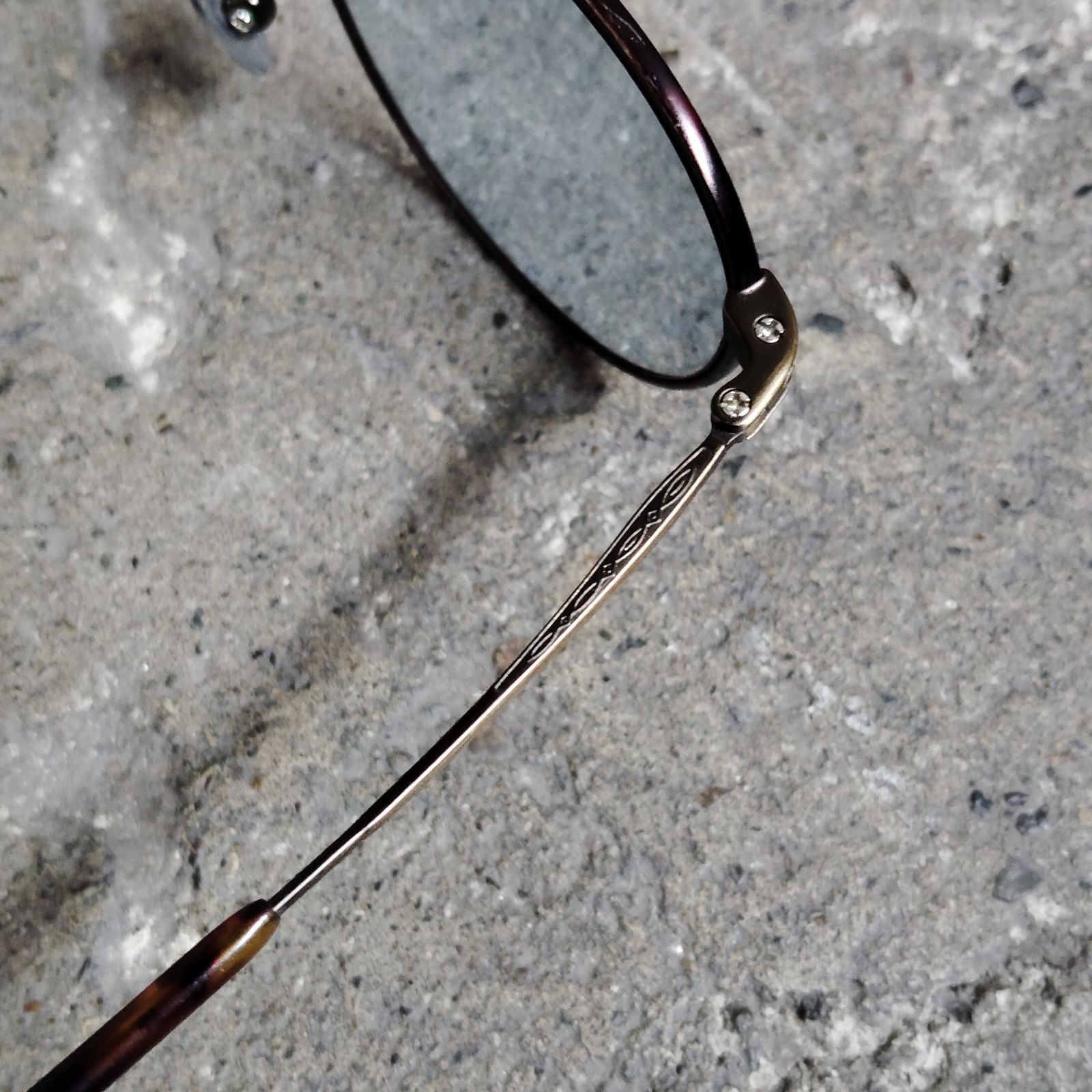 Mr.CASANOVA SONIC Brown Demi × Antique Gold Light Blue Lens