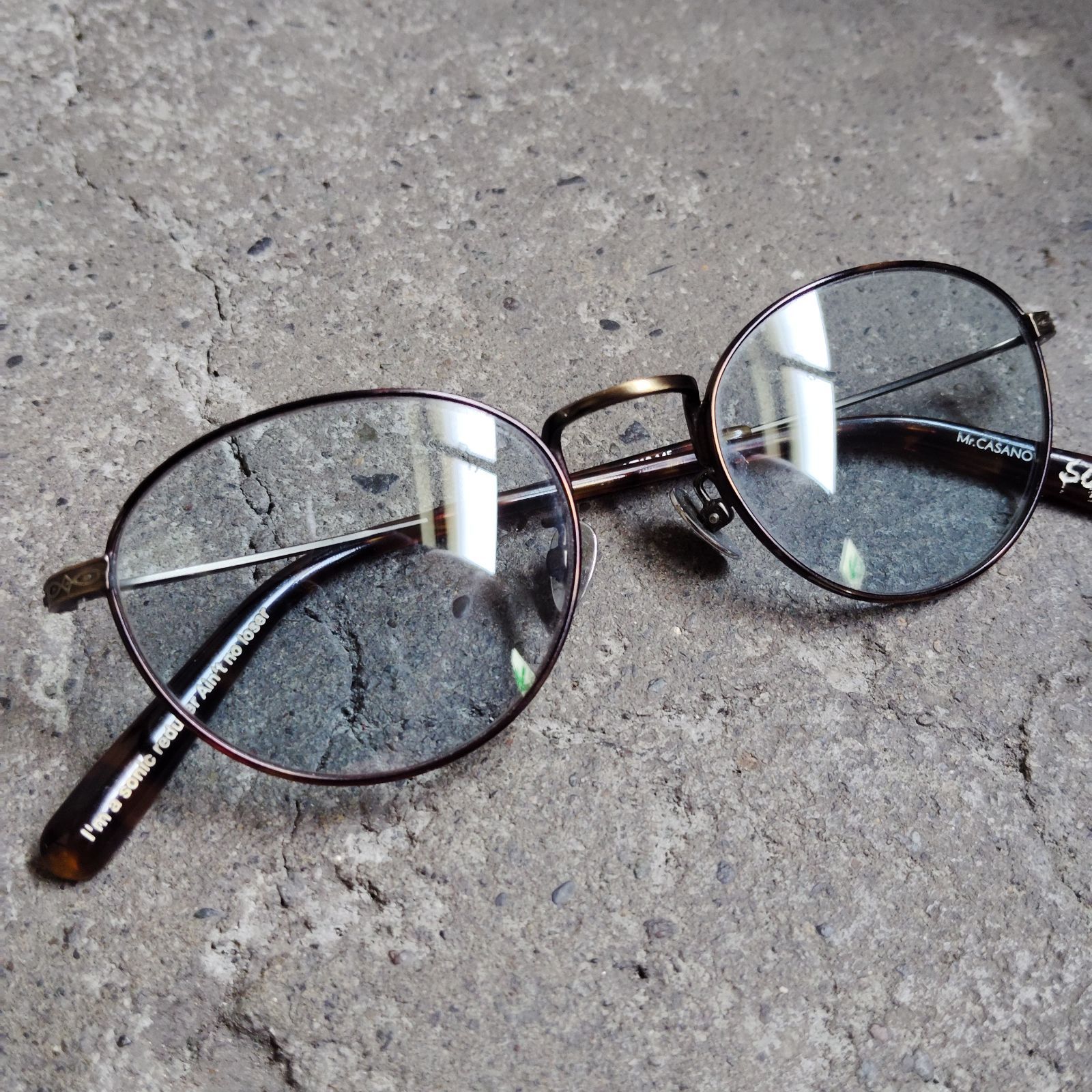 Mr.CASANOVA SONIC Brown Demi × Antique Gold Light Blue Lens
