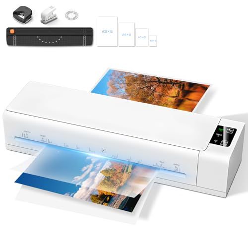 ラミネーター A3/A4対応 ラミネート 器 80~150μmフィルム対応 ラミネーターa3対応 冷/熱モード 紙詰まり防止 波打ち防止 気泡なし ABS機能 ラミネート機械 静音 簡単操作 60秒ウォームアップ ノートリング 穴抜き 裁断機 f2494c63