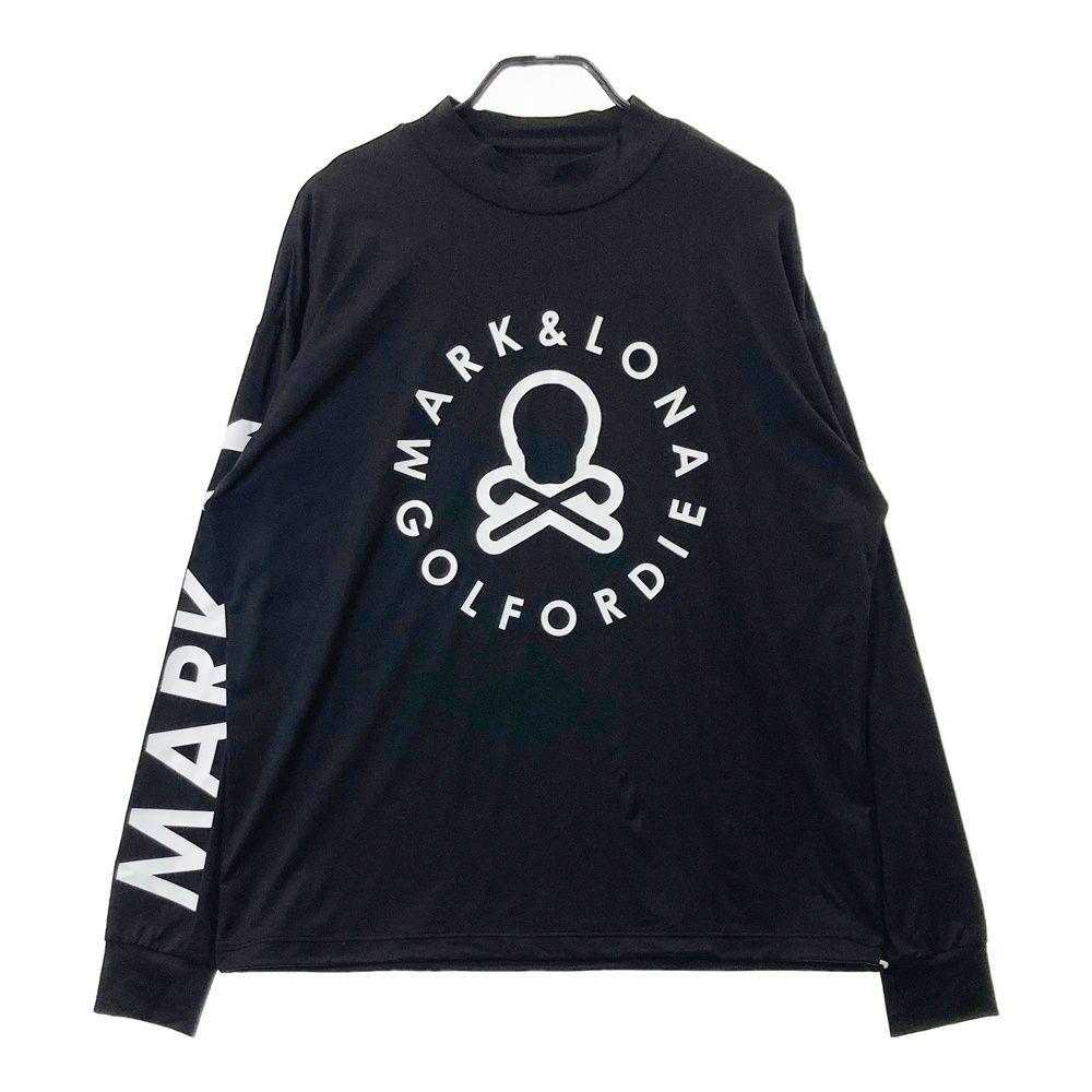 サイズ：50 MARK&LONA マークアンドロナ モックネック 長袖Tシャツ ブラック系 [240101679151] ゴルフウェア メンズ ストスト