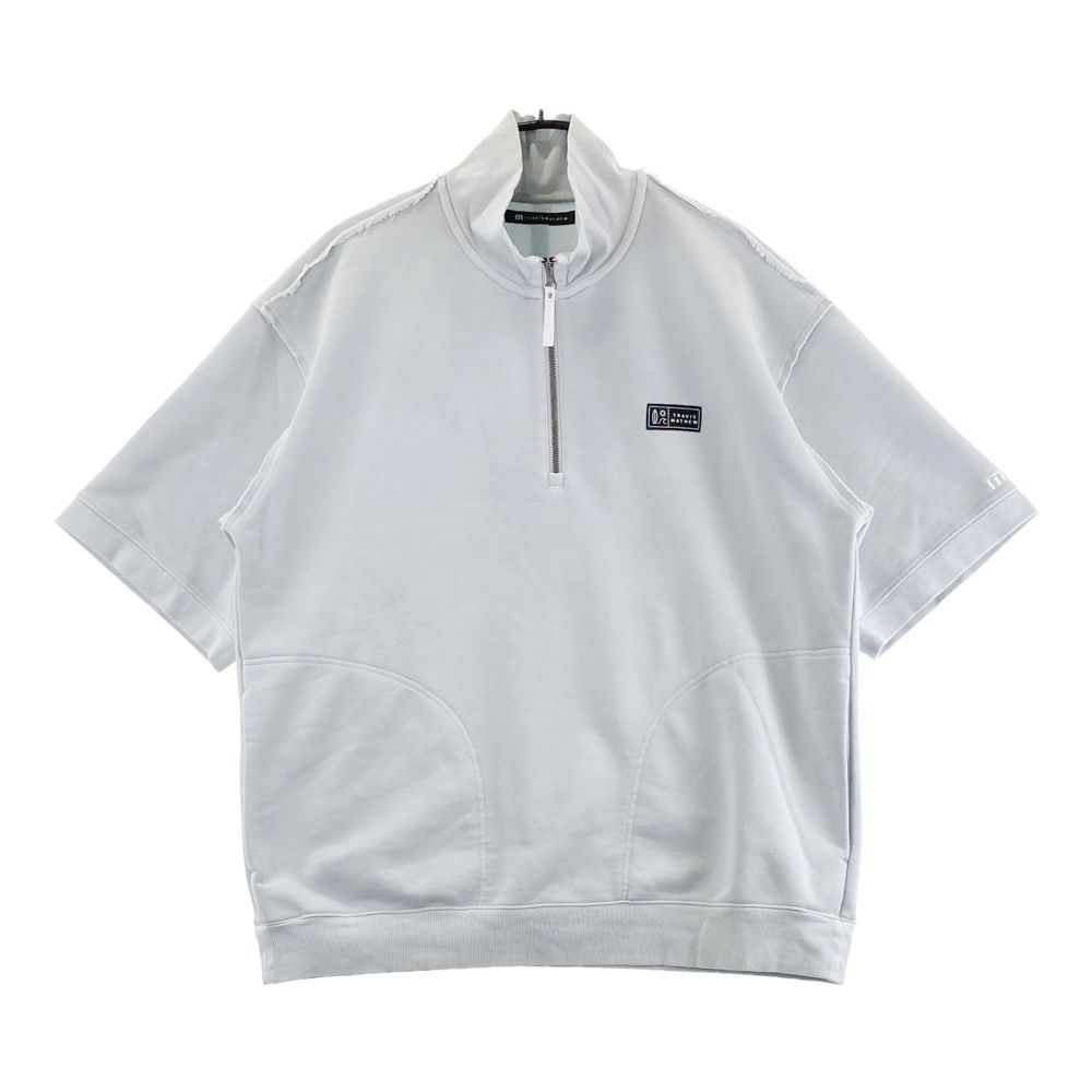 サイズ：2XL TRAVIS MATHEW トラビスマシュー ハーフジップ 半袖トレーナー グレー系 [240101734761] ゴルフウェア メンズ ストスト