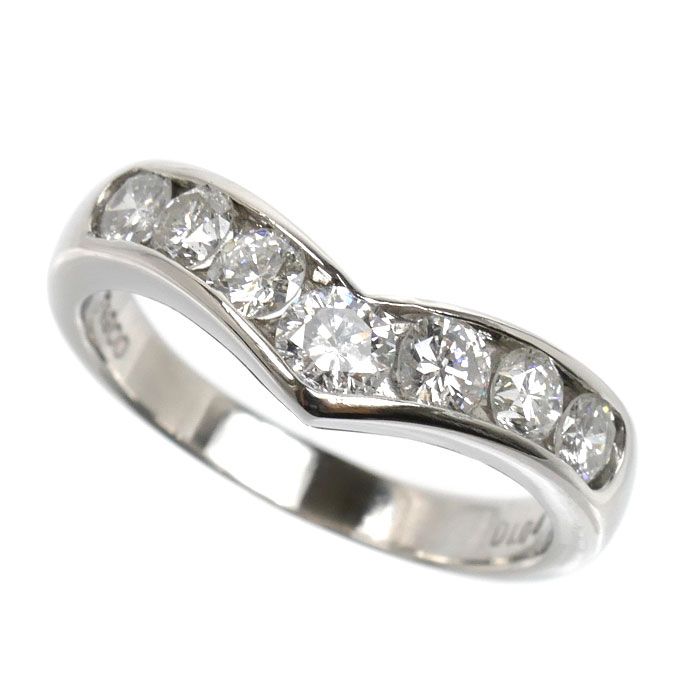 Pt900プラチナ リング・指輪 ダイヤモンド1.04ct 16号 5.9g V字