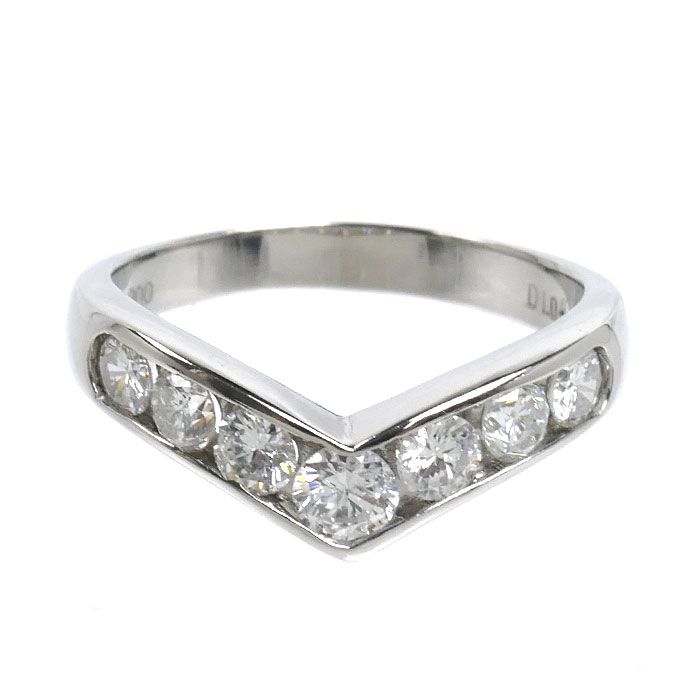 Pt900プラチナ リング・指輪 ダイヤモンド1.04ct 16号 5.9g V字