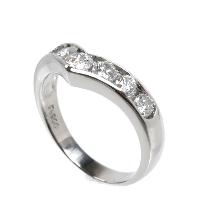Pt900プラチナ リング・指輪 ダイヤモンド1.04ct 16号 5.9g V字
