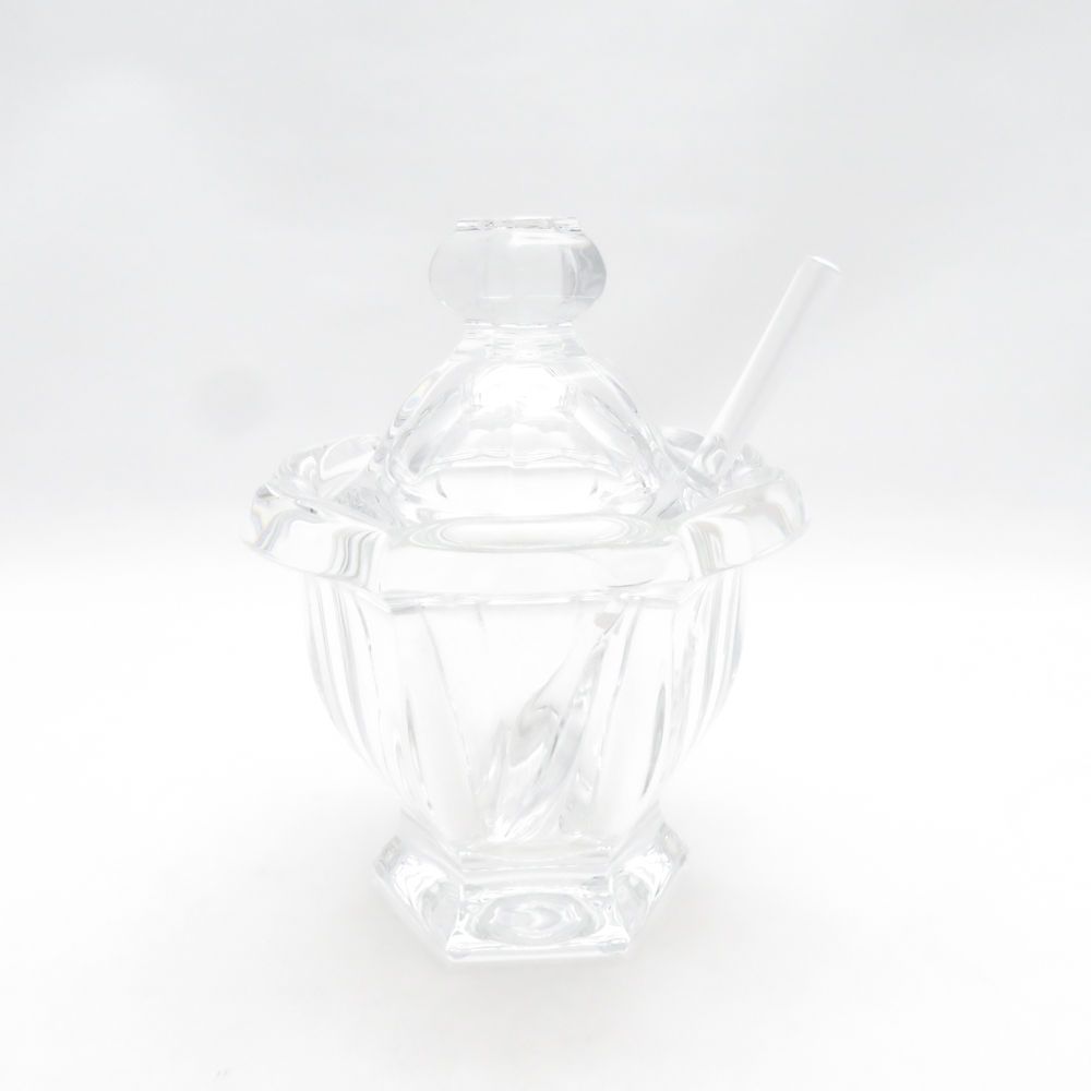 美品 Baccarat バカラ ミズーリ シュガーポット クリスタル マスタード ジャム 角砂糖 キャンディ SU14796C1 9,636円