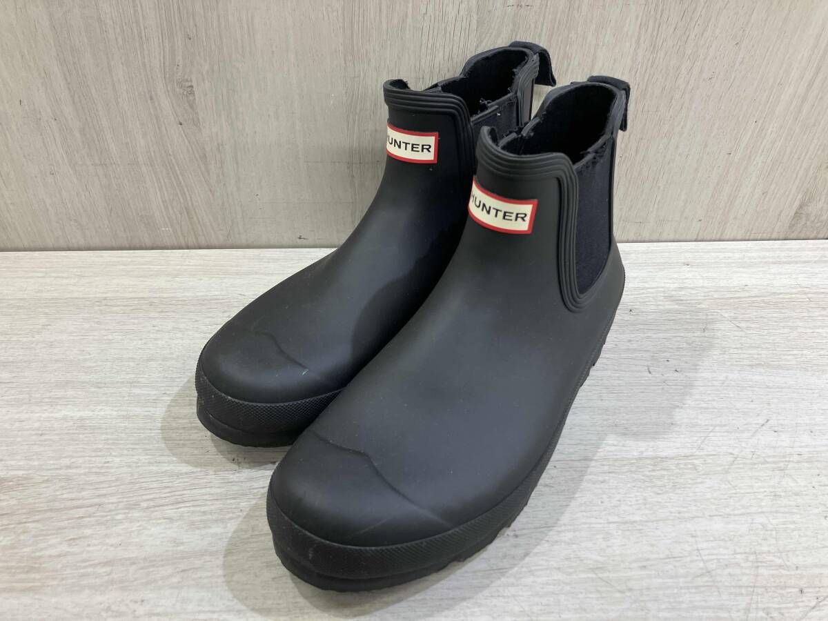 通年 HUNTER ハンター ブーツ サイドコアレインブーツ ショート 27cm ブラック