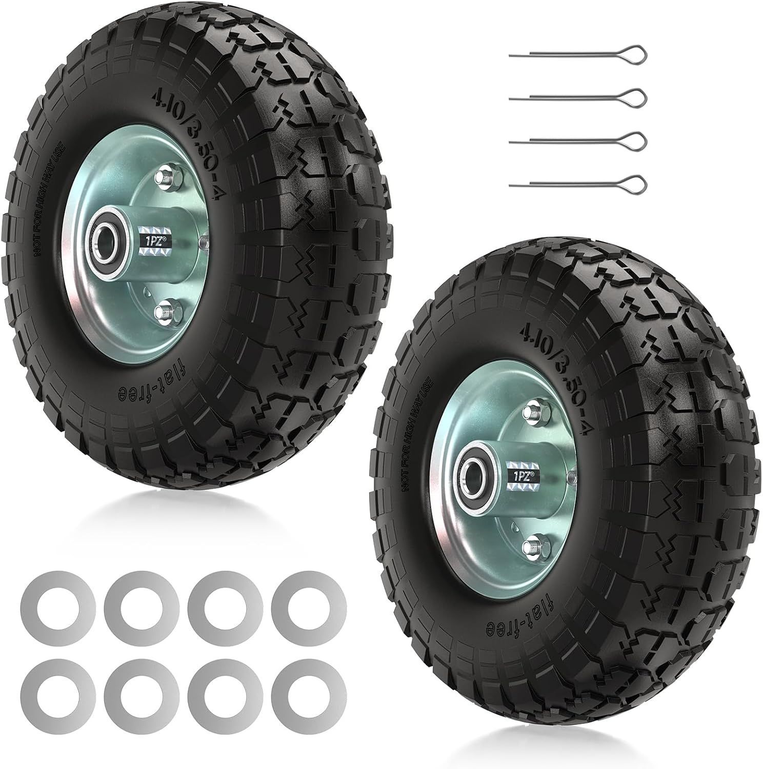 1PZ JP1-H4Z 2本セット 4.10/3.50-4 260 運搬車用ソリッドタイヤ 台車