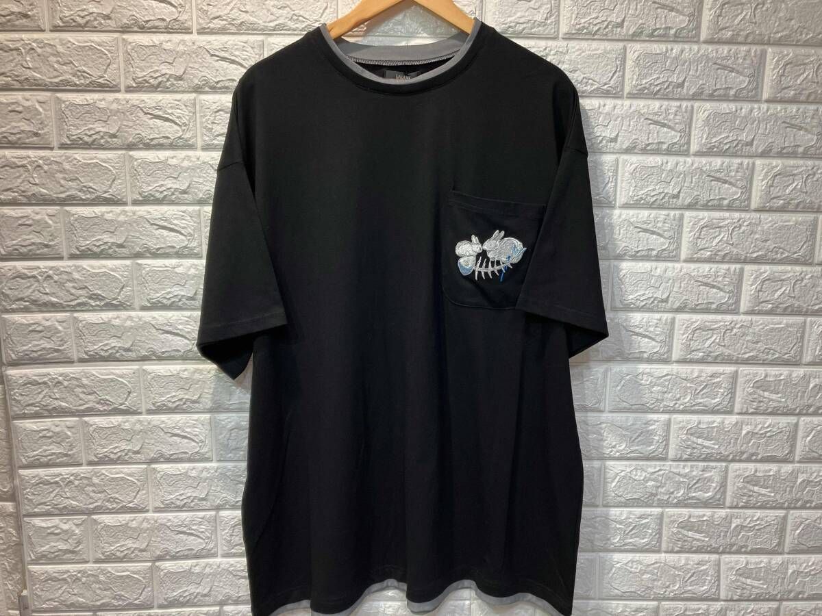 PSYNYXX プシュニクス 半袖アームカバー付き BIG LOGO TEE 半袖Tシャツ　ブラック　サイズFREE 8,791円
