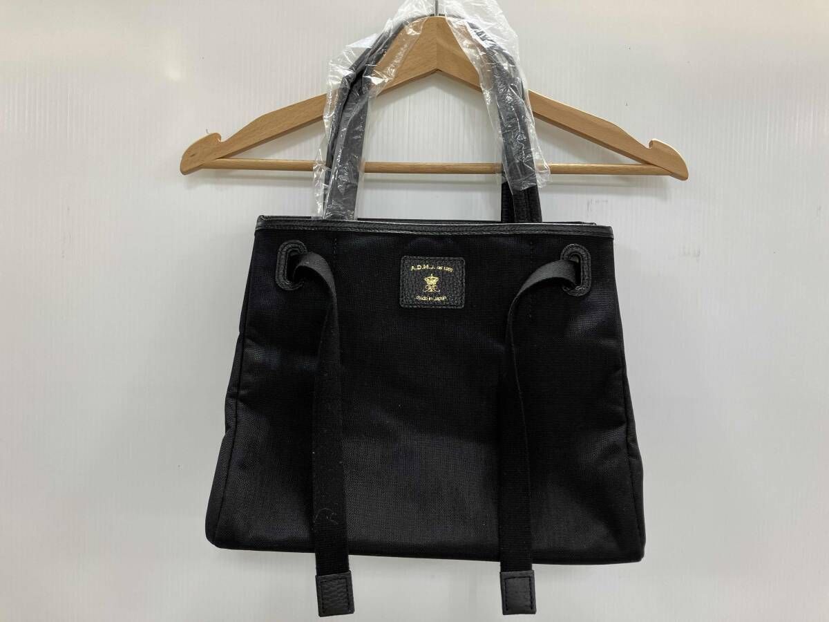 A.D.M.J. ハンドバッグ 18SC080106 ブラック ナイロン レザー 通年
