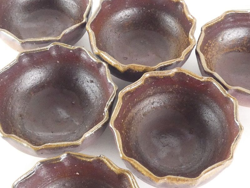 金重晃介「備前 輪花小鉢」6客 共箱 保証品 茶道具 R(K-5) - メルカリ