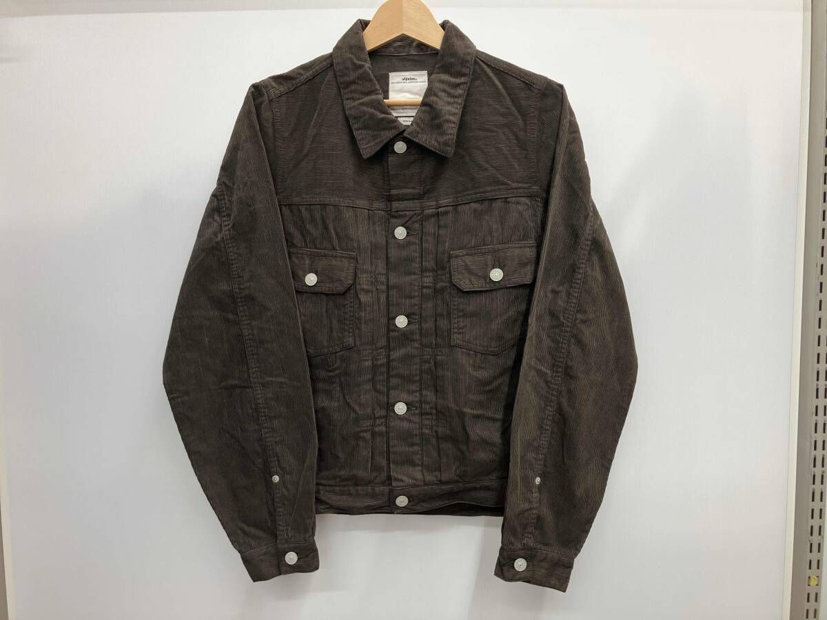 visvim ビスビム JUMBO SLUB CORDS ジャンボ スラブ コーズ コーデュロイジャケット 2nd Type トラッカー 0118105013030 サイズ1 ブラウン