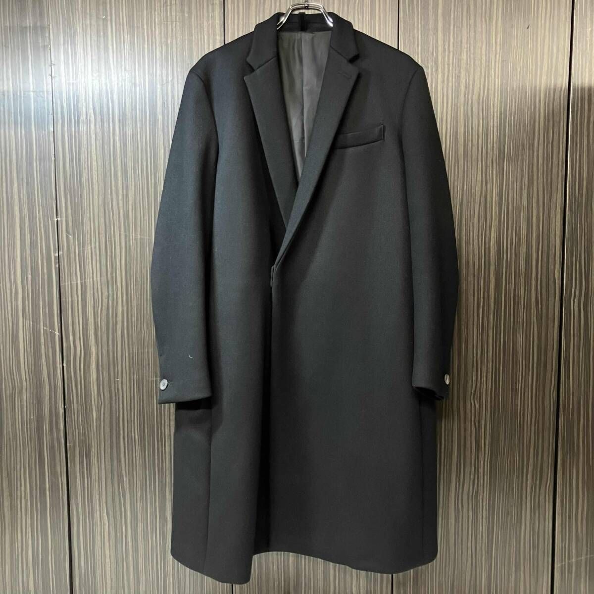 19FW THE RIRACS コート ルーズチェスターフィールドコート サイズ46 ブラック 19FW-RECT-208-J リラクス