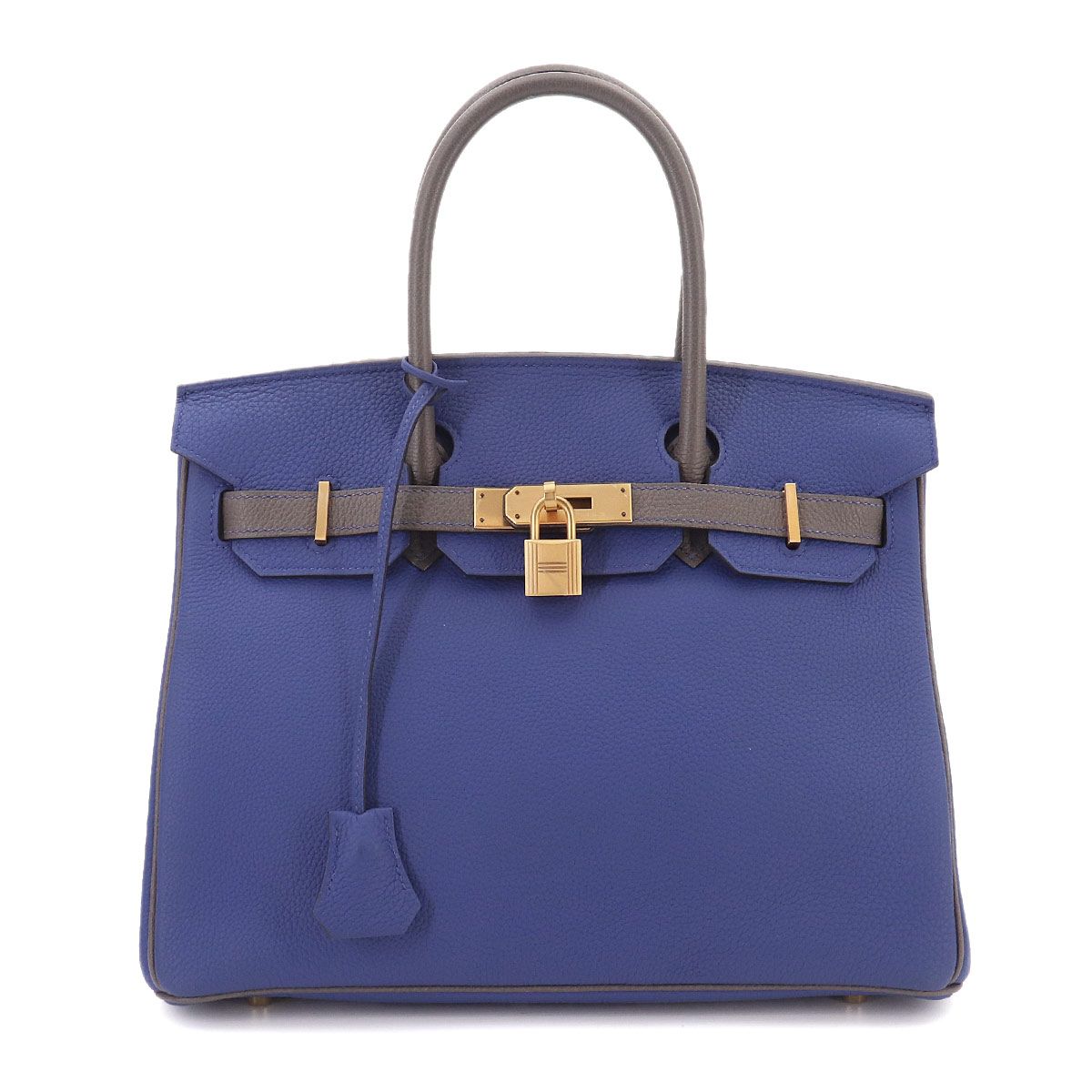 新品同様 バーキン30 エルメス HERMES トゴ パーソナル SPO ブルーエレクトリック エタン ハンド バッグ マットゴールド 金具 90331094