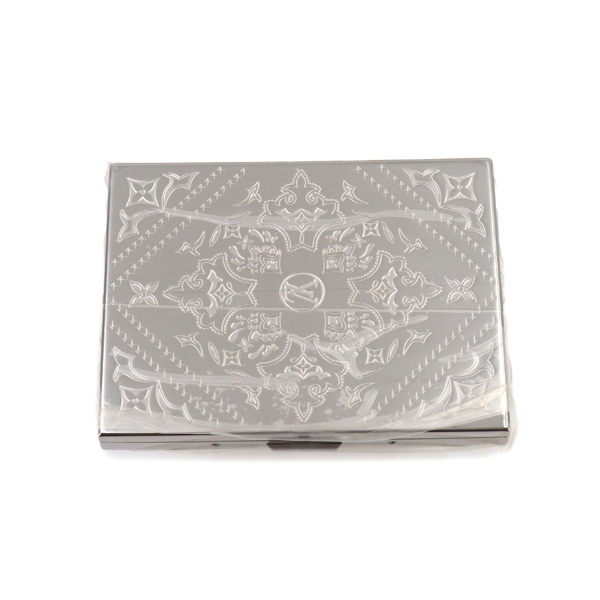 未使用 展示品 ルイ ヴィトン LOUIS VUITTON シガレット タバコ 煙草 ケース シルバー Cigaret Case 90331336