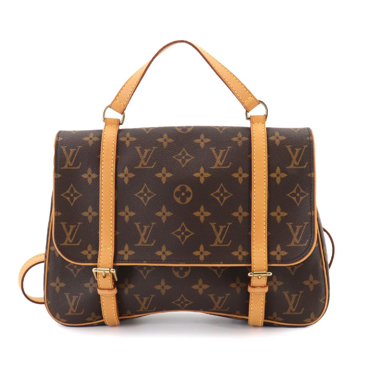 美品 ルイ ヴィトン LOUIS VUITTON モノグラム マレル サックアド バックパック ハンド ショルダー バッグ ブラウン M51158 90333353