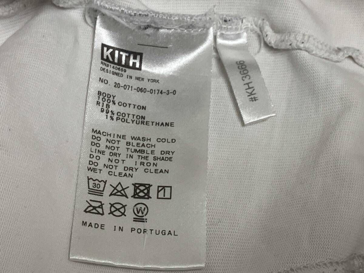KITH ｷｽ 半袖Tｼｬﾂ 20-071-060-0174-3-0 ﾎﾜｲﾄ 無地 刺繍ﾛｺﾞM 最安値