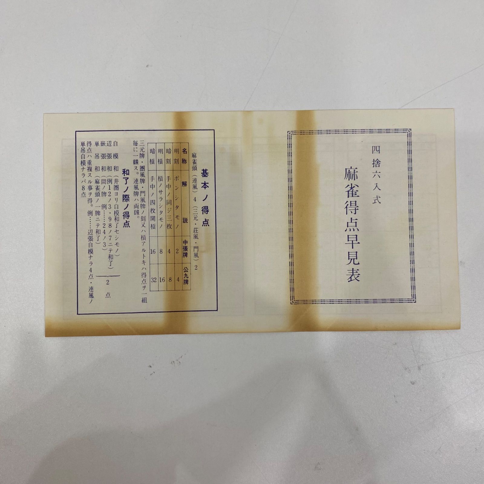 HB143】麻雀牌セット ヴィンテージ 紺色ケース入り 説明書付き - メルカリ