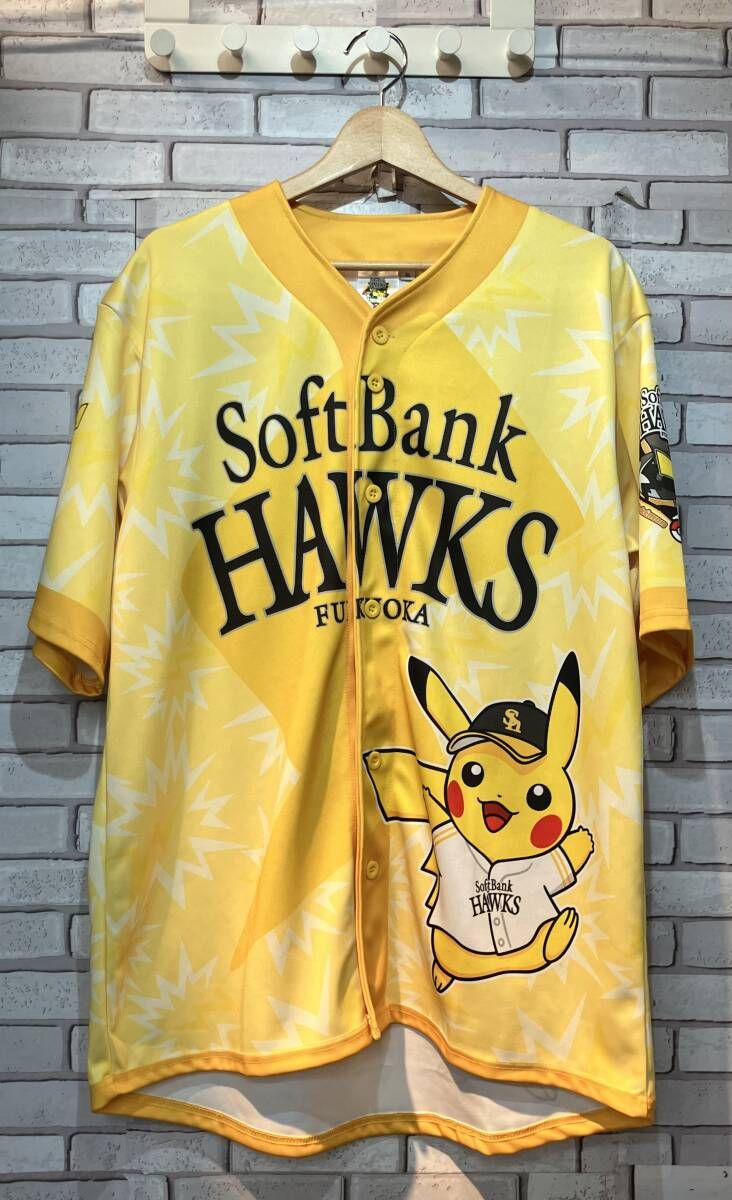 ソフトバンクホークス インナー ポケモン コラボ ピカチュウ ユニホーム XLサイズ