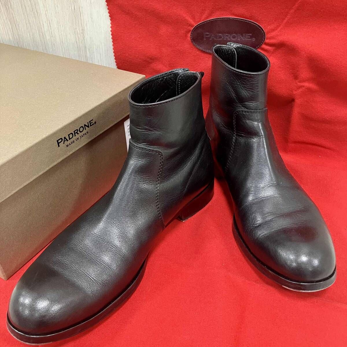 PADRONE/その他ブーツ/PK7885-1115-16A ブラック　黒　26㎝　41 パドローネ×ステュディオス ジップブーツ