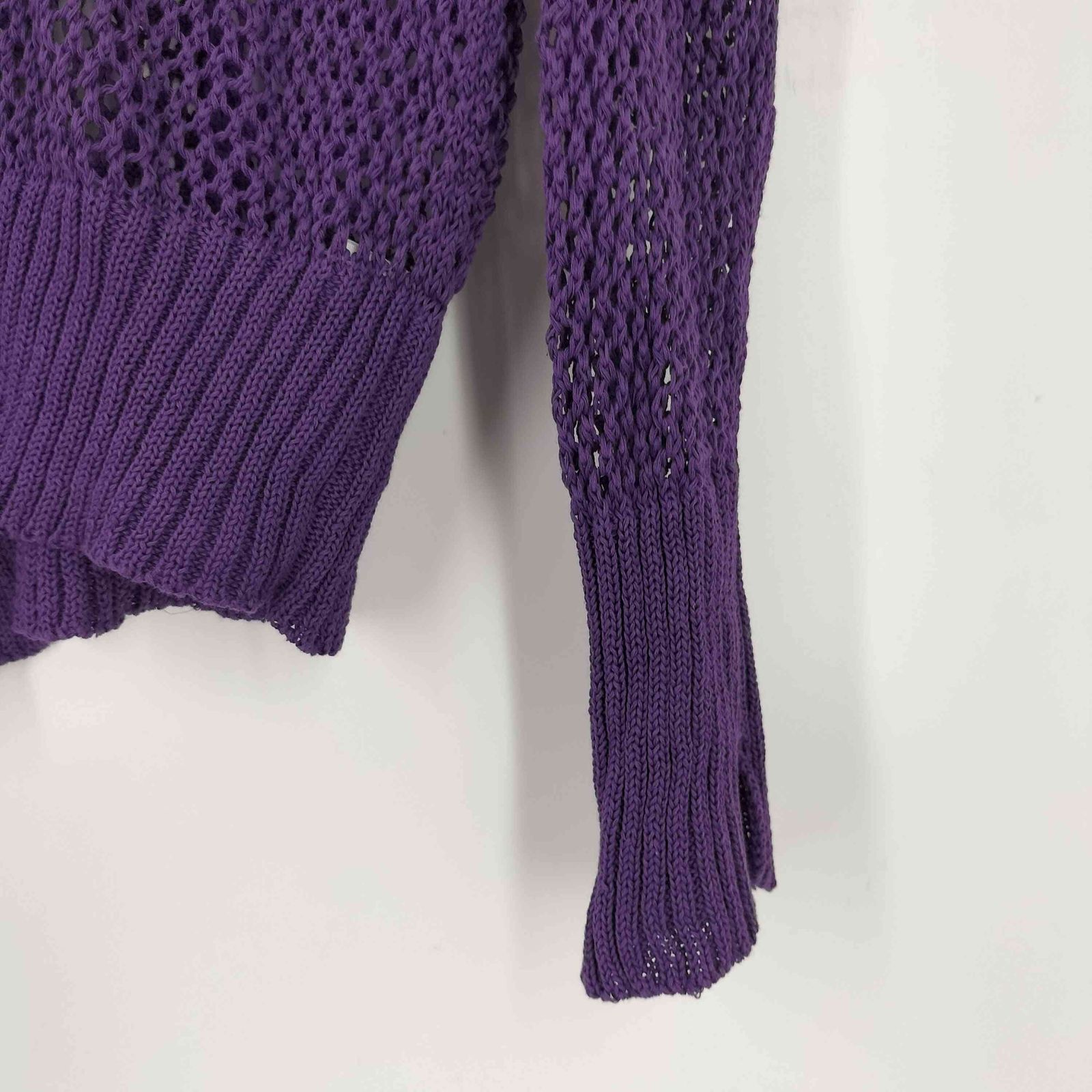 サルバム sulvam MESH ASYMMETRY KNIT メッシュアシンメトリーニット