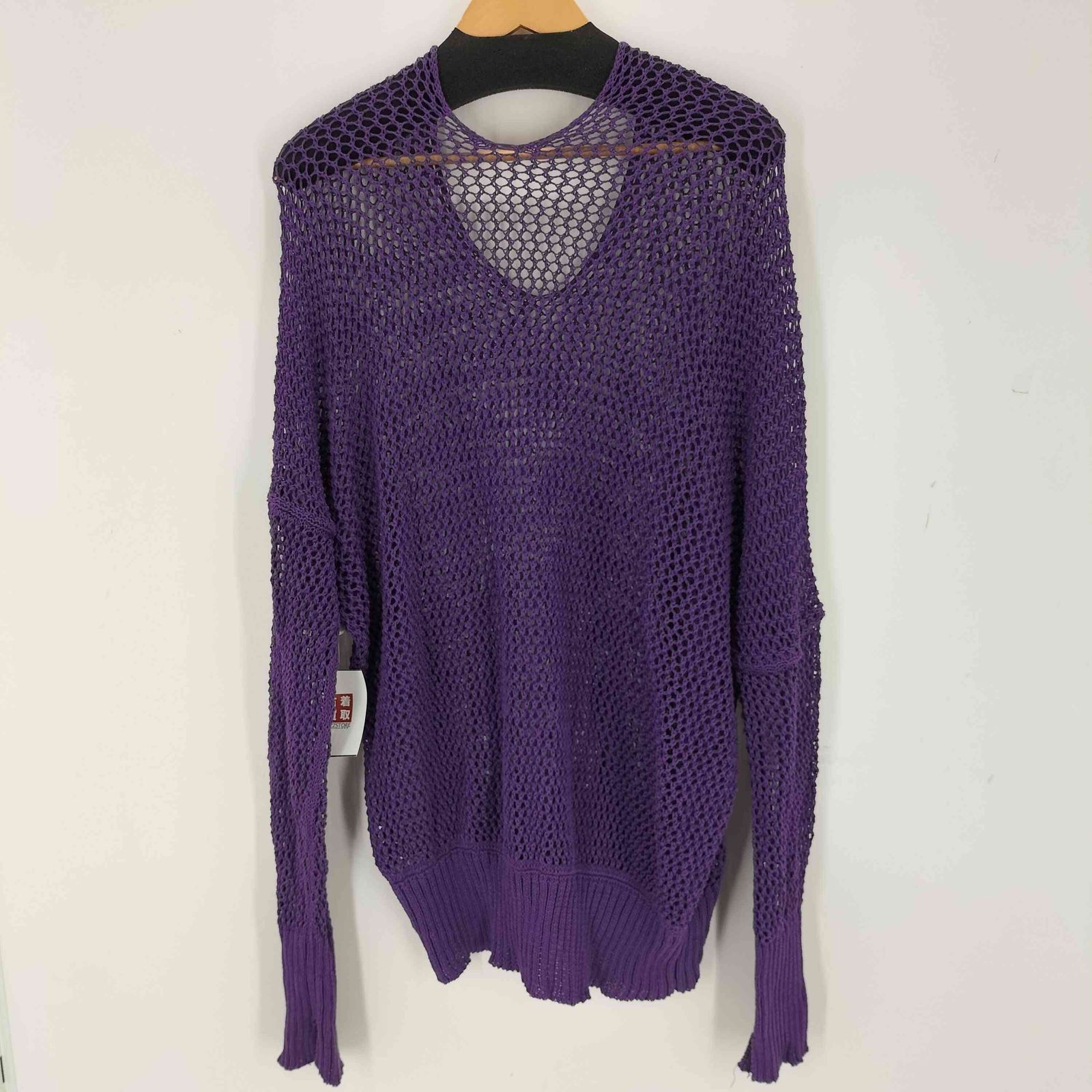 サルバム sulvam MESH ASYMMETRY KNIT メッシュアシンメトリーニット