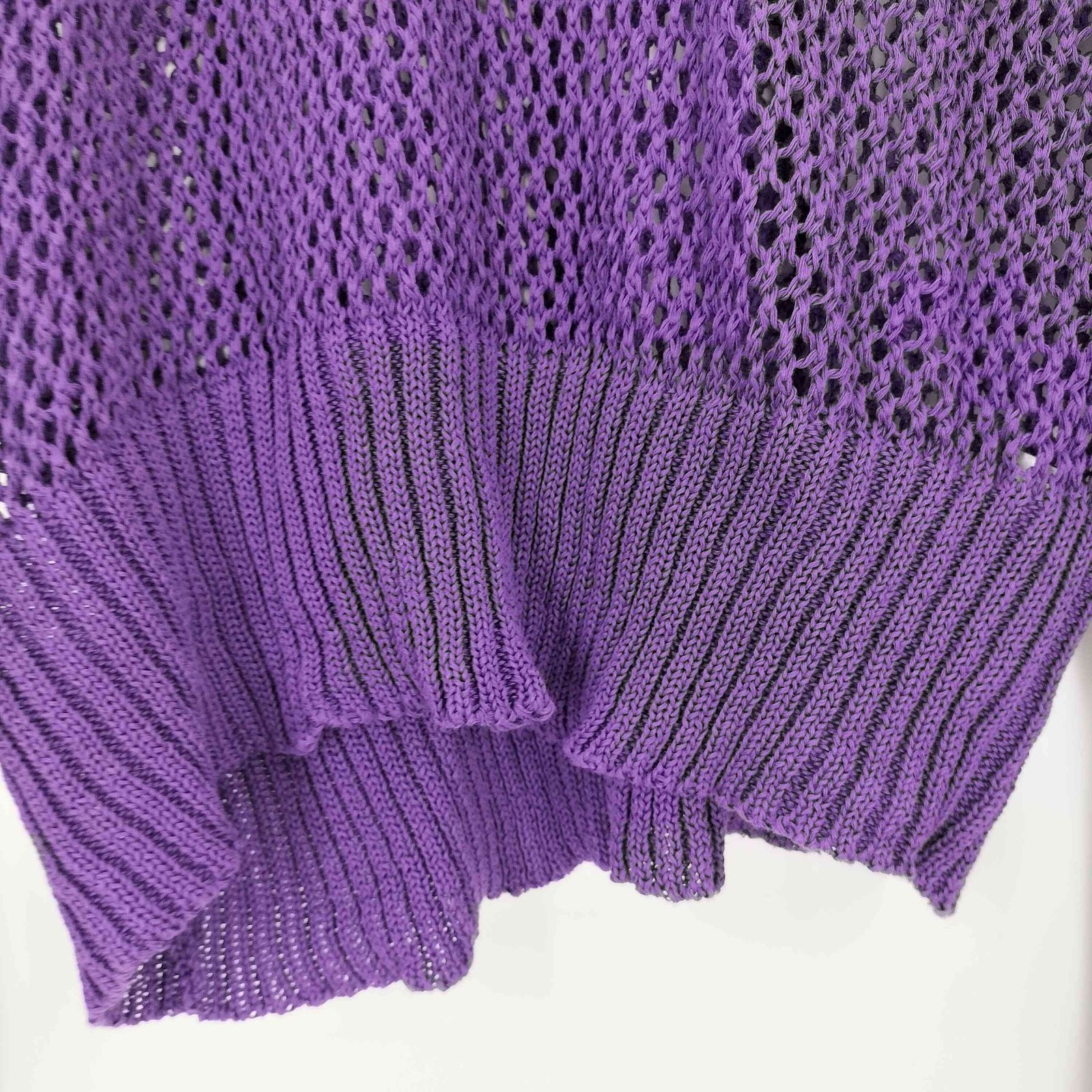 サルバム sulvam MESH ASYMMETRY KNIT メッシュアシンメトリーニット