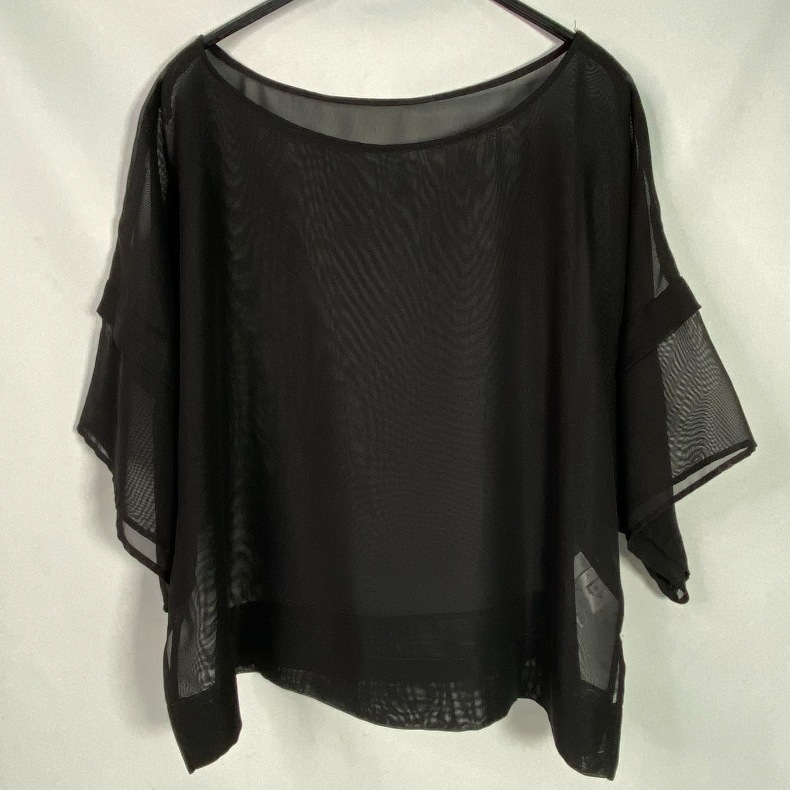 ADORE アドーア レース プルオーバー シアー半袖トップス 38 ブラック