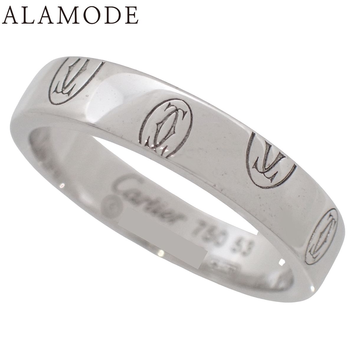CARTIER(カルティエ) ハッピーバースデー リング ホワイトゴールド K18WG 53 5.4g 指輪 ジュエリー シルバー銀 レディース 40802200963【中古】【アラモード】