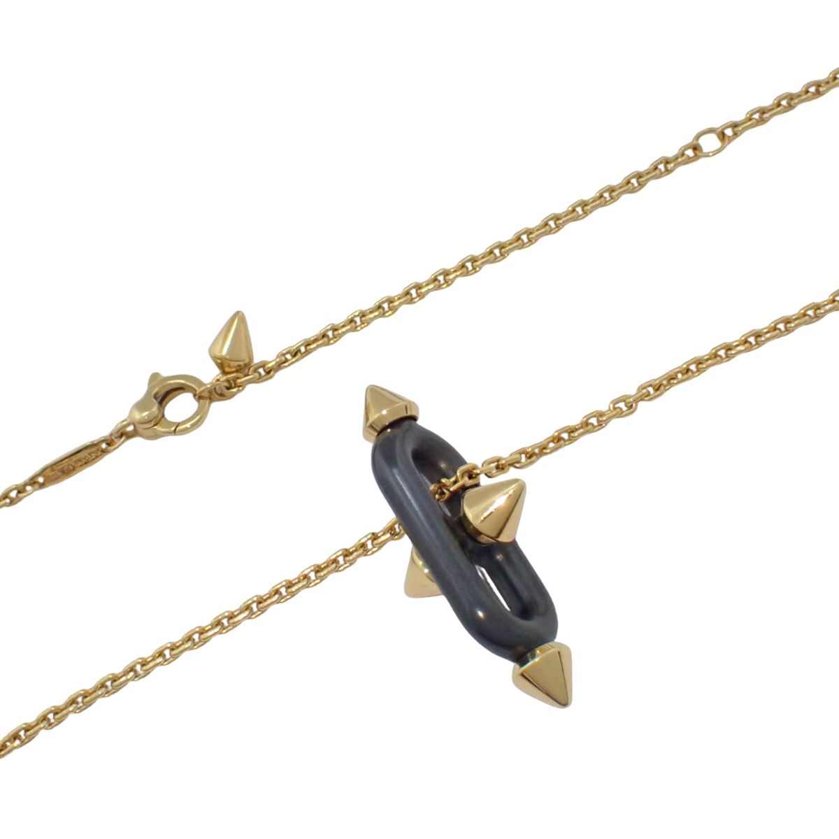 TIFFANY&Co.(ティファニー) ティファニー タイタン ペンダント 73467853 チタン TI イエローゴールド K18YG 16.0g ネックレス アクセサリー ジュエリー ブラック黒 ゴールド金 40802205378【中古】【アラモード】