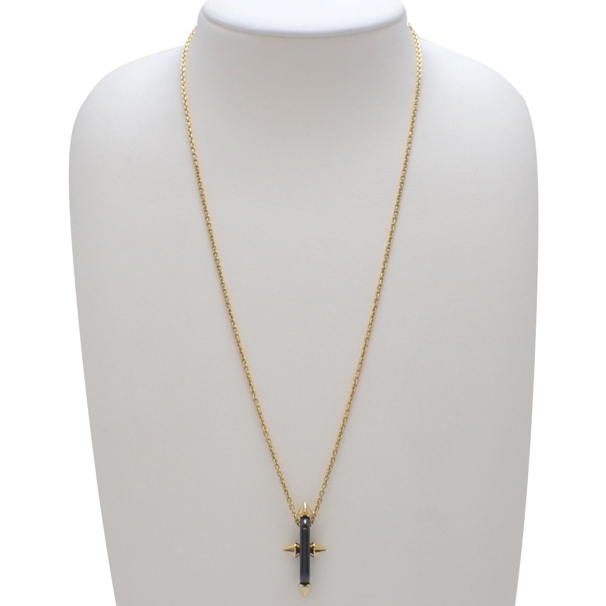 TIFFANY&Co.(ティファニー) ティファニー タイタン ペンダント 73467853 チタン TI イエローゴールド K18YG 16.0g ネックレス アクセサリー ジュエリー ブラック黒 ゴールド金 40802205378【中古】【アラモード】