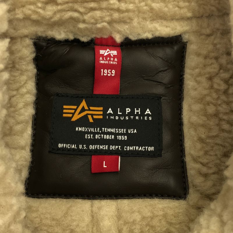 中古】ALPHA フライトジャケット B-3 ブラウン サイズL アルファ[17