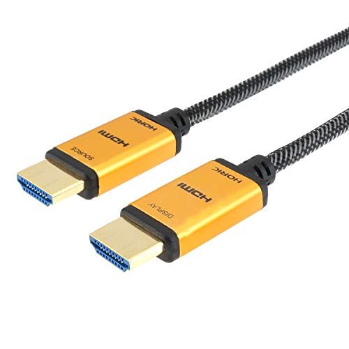 N◆ホーリック 光ファイバー プレミアムハイスピードHDMIケーブル 30m 18Gbps 4K/60p HDR HDMI 2.0規格 メッシュタイプ ゴールド HH300-542GM