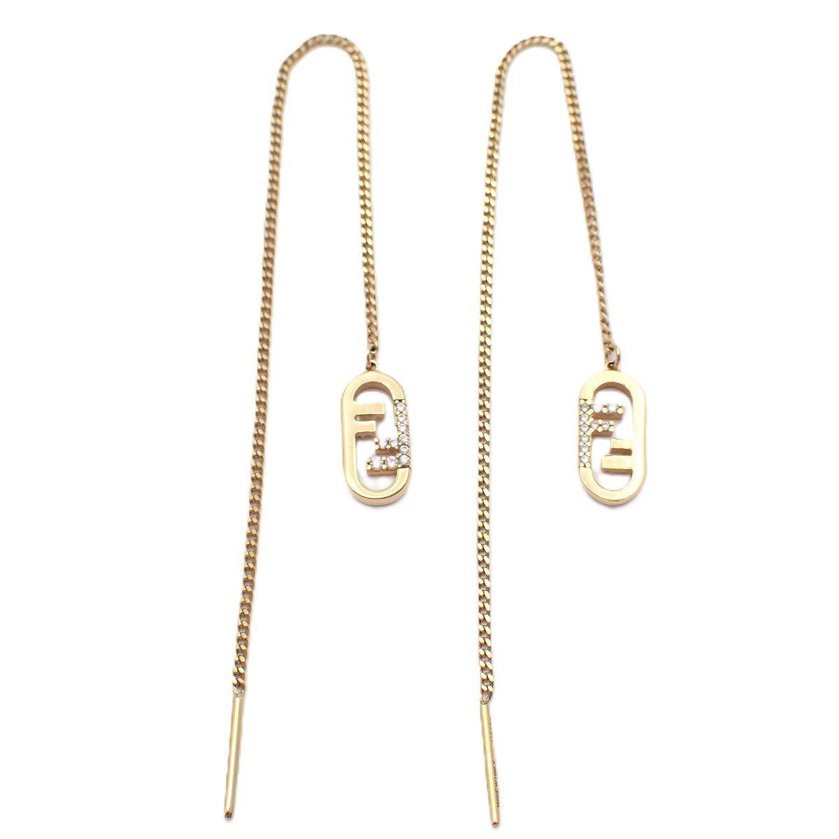 FENDI フェンディ オーロック アメリカンピアス ゴールド色金具/ライン