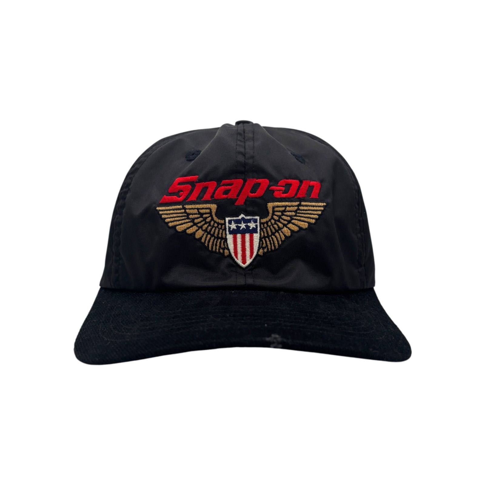 【キャップ/帽子】90s Snap-on スナップオン ビンテージ トラッカーキャップ ブラック 黒