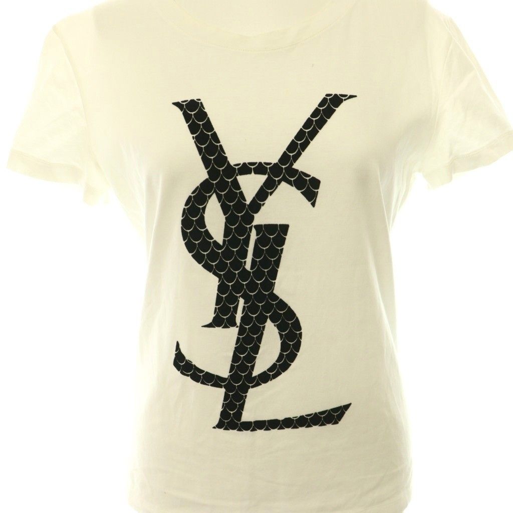 希少　イヴサンローラン　イタリア製Tシャツ　S 水玉　ロゴ Laurent ysl tシャツ 希少 イヴサンローラン イタリア製Tシャツ S 水玉