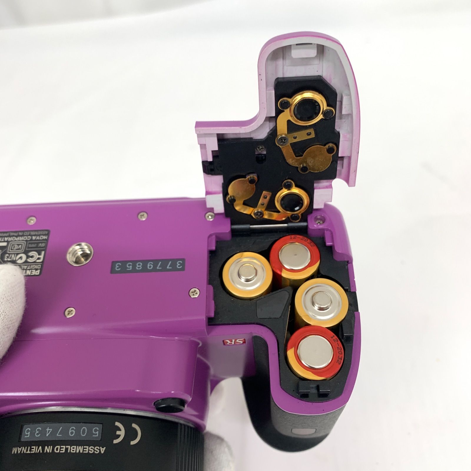 PENTAX k-x 望遠レンズ、バッグのセット 中古】PENTAX ペンタックス K-X パープル レンズ/かばんセット M80715