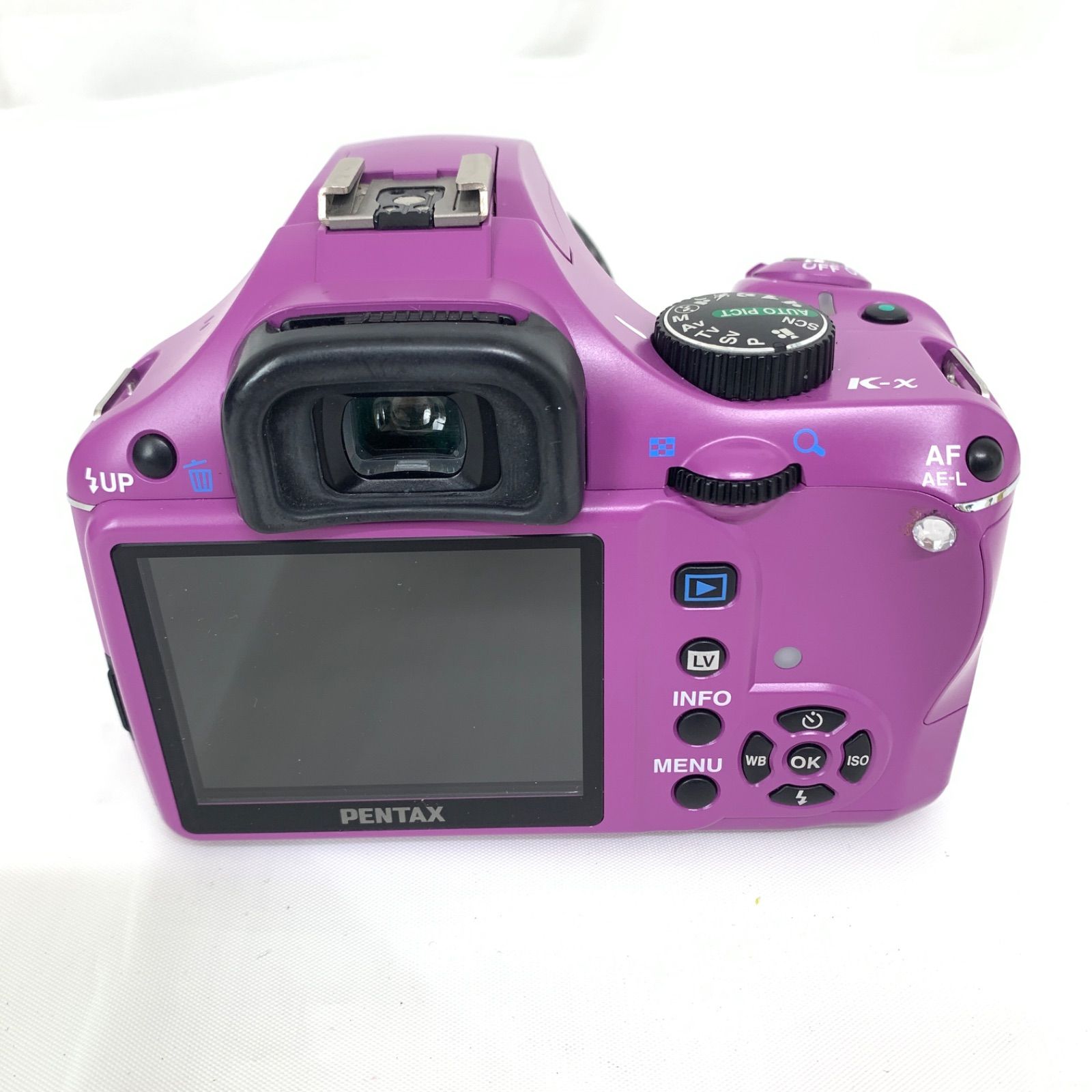 中古】PENTAX ペンタックス K-X パープル レンズ/かばんセット M80715